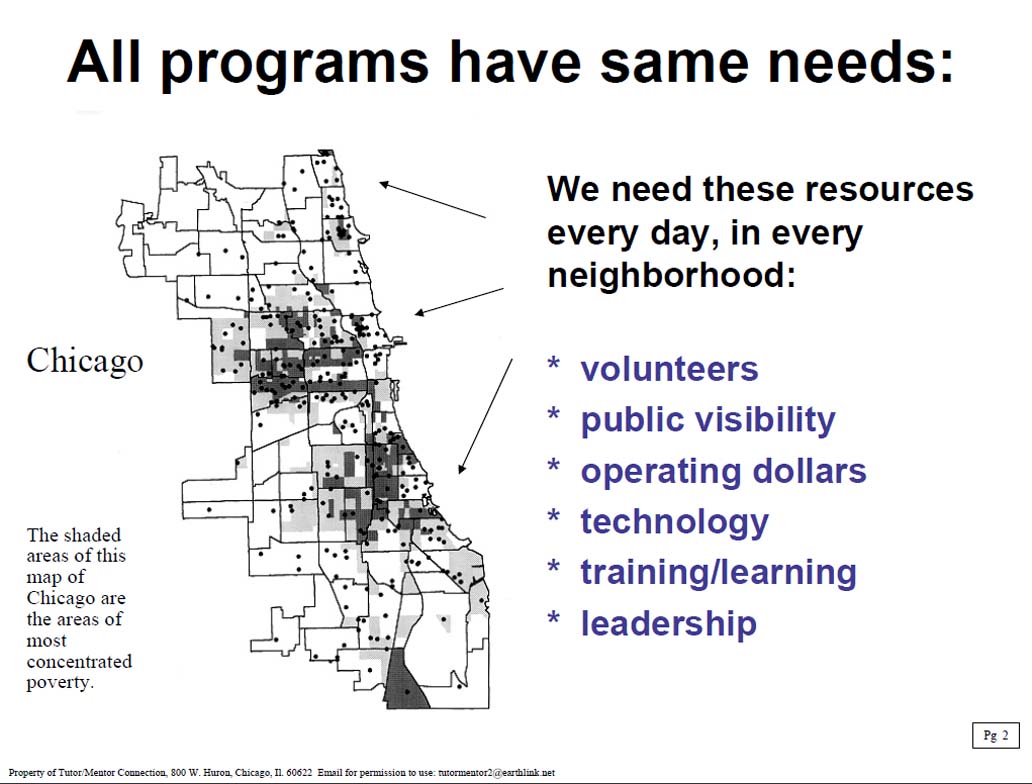 Common Needs of Tutor/Mentor Programs